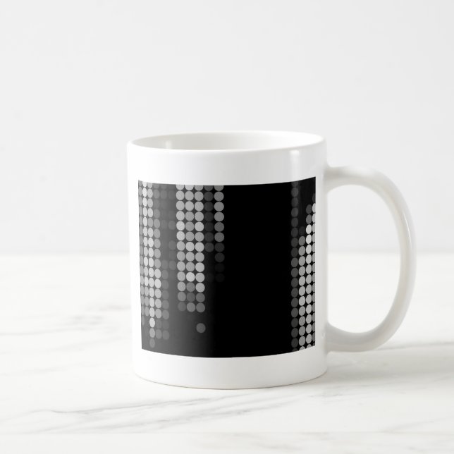 Nyanser Av Grått Punktmönster Kaffemugg (Höger)