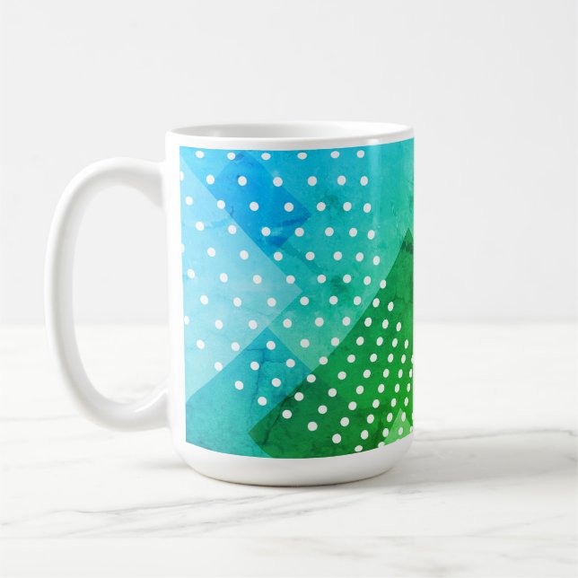 Nyanser av grönblå kaffemugg (Vänster)