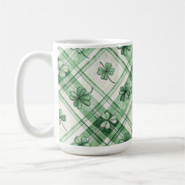 NYANSER AV GRÖNT IRLÄNDSK KELTISK SHAMROCKS KAFFEMUGG