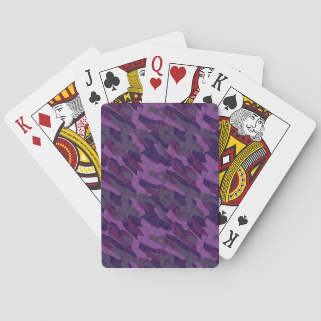 nyanser av lila kamouflage casinokort (Baksidan)