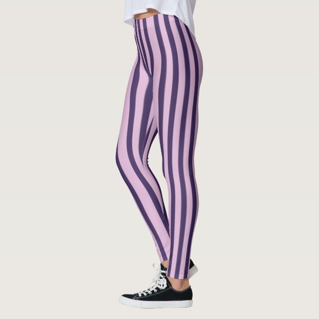 Nyanser av lila ränder leggings (Vänster)