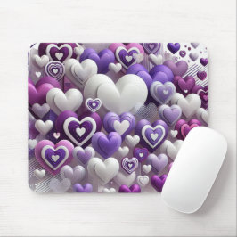 NYANSER AV LILA & VITA HJÄRTAN PÅ VALENTINSDAG MUSMATTA