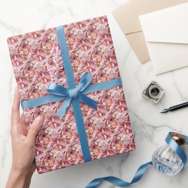 Nyanser av rosa ädelstenar  presentpapper (Gifting)