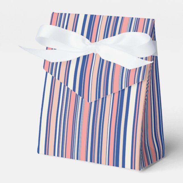 Nyanser av rosa blå och orange ränder presentaskar (Framsidan Sidan)