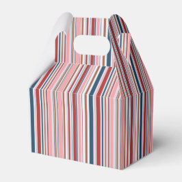 Nyanser av rosa blå och röda ränder presentaskar