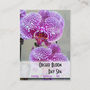 Nyanserad purpurfärgad Orchidfototidsbeställning Tidsbeställning Kort