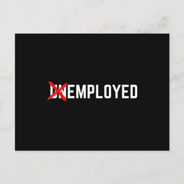 Nyanställt nytt jobb första jobb Manar kvinna Vykort (Framsida)