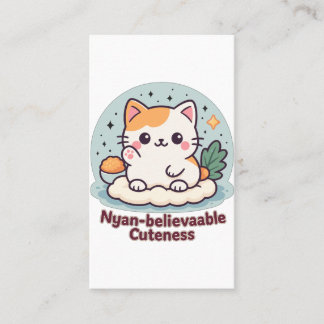Nyantroplig skönhet - Cute Kawaii Cat Visitkort