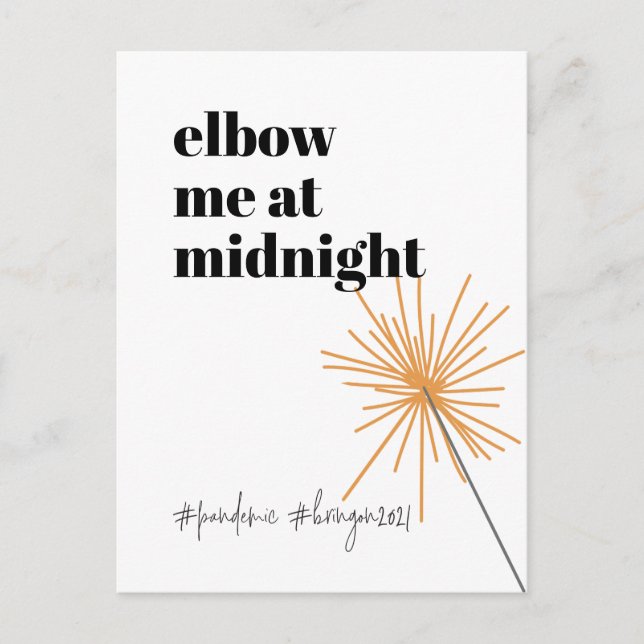 Nyår 2020, socialt avlägset, Do-over-programmet fö Helg Vykort (Framsida)