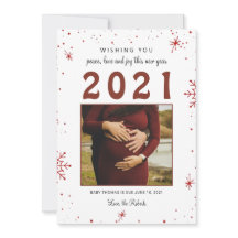 Nyår 2021: baby-meddelande: snöflummel söt