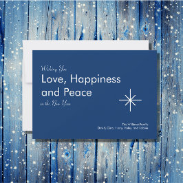 Nyår 2023: Freden Retro Blue Julkort