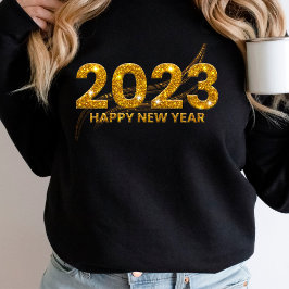 Nyår 2023 Guld vid Gnistran Glitter T Shirt