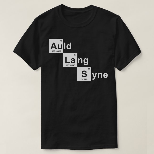 Nyår 2024 Auld Lang Syne Nytt Year Scientific E T Shirt (Design framsida)
