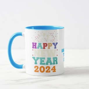 Nyår 2024: Fyrverkerier i Gott nytt år Kväll Party Mugg