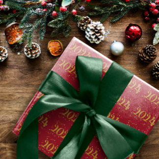 Nyår 2024 Papper för julransonering Presentpapper