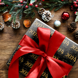 Nyår 2024 Papper för svart omformning Presentpapper