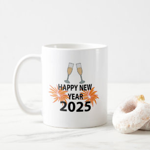 Nyår 2025 Gott nytt år Kaffemugg