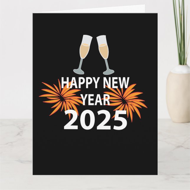 Nyår 2025 Gott Nytt År Kort (Framsida)