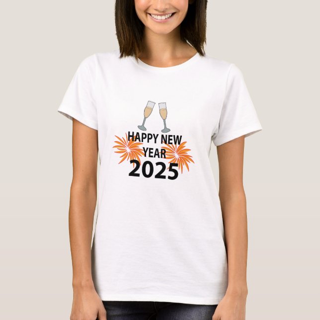 Nyår 2025 Gott nytt år T Shirt (Framsida)