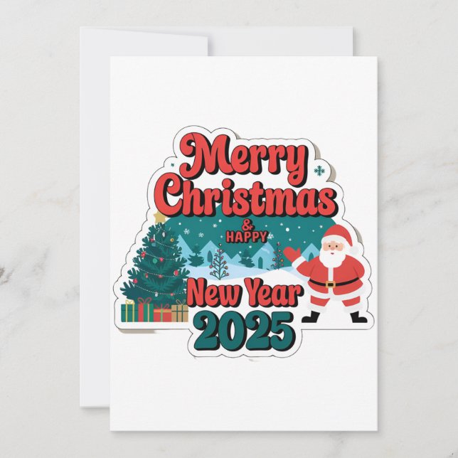 Nyår 2025: Ny Grattis Julkort (Framsida)