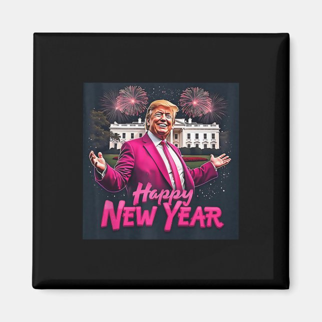 Nyår 2025: Nyår - nyår, nyår, Party 2025 Magnet (Framsidan)