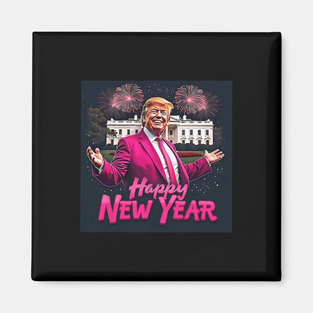 Nyår 2025: Nyår - nyår, nyår, Party 2025 Magnet (Framsidan)