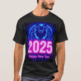 Nyår 2025 t skjortdesign Cyberpunk Tema T Shirt
