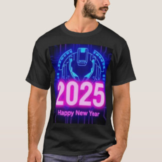 Nyår 2025 t skjortdesign Cyberpunk Tema T Shirt