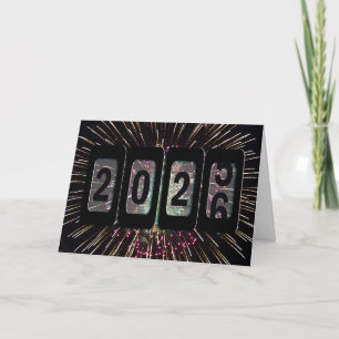 Nyår 2026: Dometeter och Fireworks Helgkort