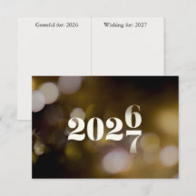 Nyår 2027 aktivitet (tacksam & önskar) bokeh
