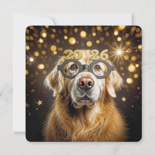 Nyår 2027 Fest Golden Retriever Humor Inbjudningar