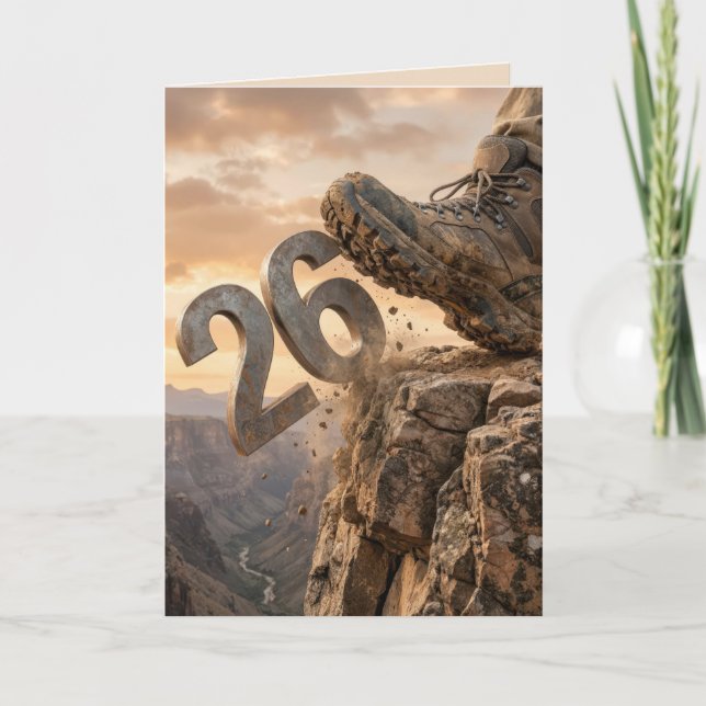 Nyår 2027 Vandrarskor Kort (Framsida)