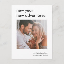 Nyår Äventyr fotomeddelande om Förlovning av foto Meddelande Vykort