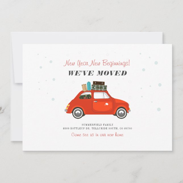 Nyår - början på Flytta Adress meddelande (Framsida)