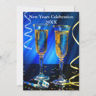 Nyår Champagne Toast 20XX Inbjudningar
