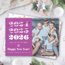 Nyår - fet 3:e Charm Modern Lila Photo