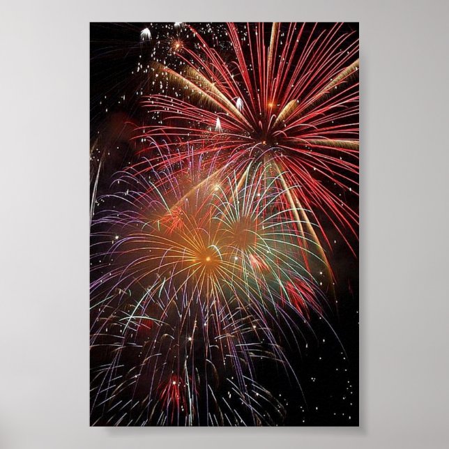 Nyår Fireworks-miniatyrdiagram Poster (Framsidan)