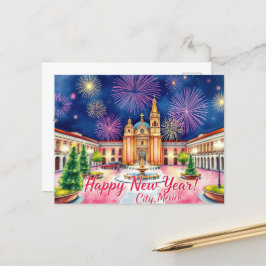 Nyår Fireworks over Mexico City Vykort