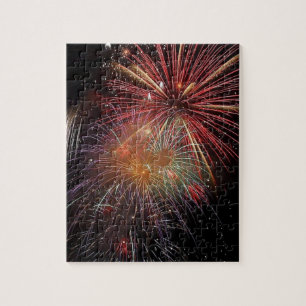 Nyår Fireworks Sparkles Jigszle Puzzle Pussel
