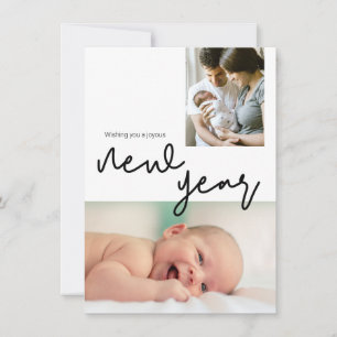 Nyår födelsetal i Photo Baby Julkort