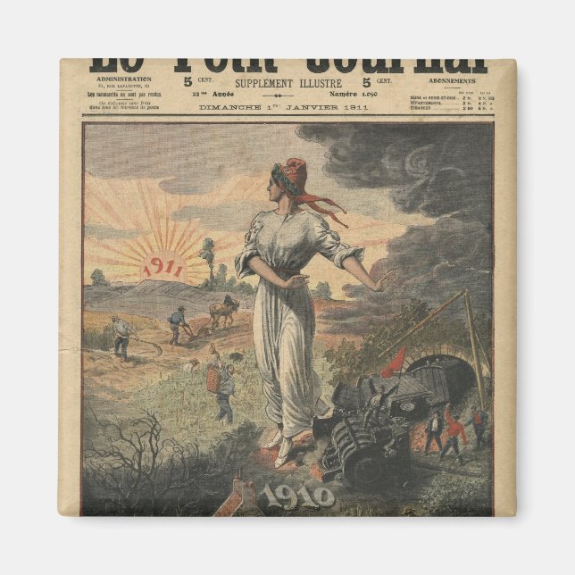 Nyår, Frankrike hoppas på bättre dagar Magnet (Framsidan)