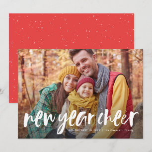 Nyår, friska, lekfullt, modernt fotokort julkort