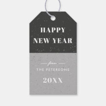 Nyår Geometrisk Present För Jul - Svart