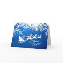 Nyår i Ryssland - Snöflingor, Santa, renar Hol