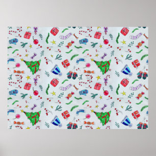 Nyår jul-vinter poster