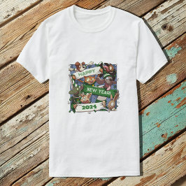 Nyår: Lönsam Tecknad för djurSportfantaster i Scar T Shirt