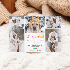 Nyår med ljus i recension 5 fotosorrutnät julkort