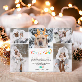 Nyår med ljus i recension 5 fotosorrutnät julkort