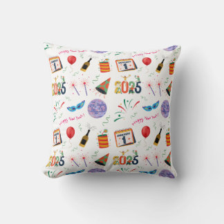 Nyår mönster i färglös illustration kudde