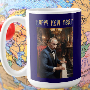 Nyår - nuny Vladimir Putin rysk Kaffemugg